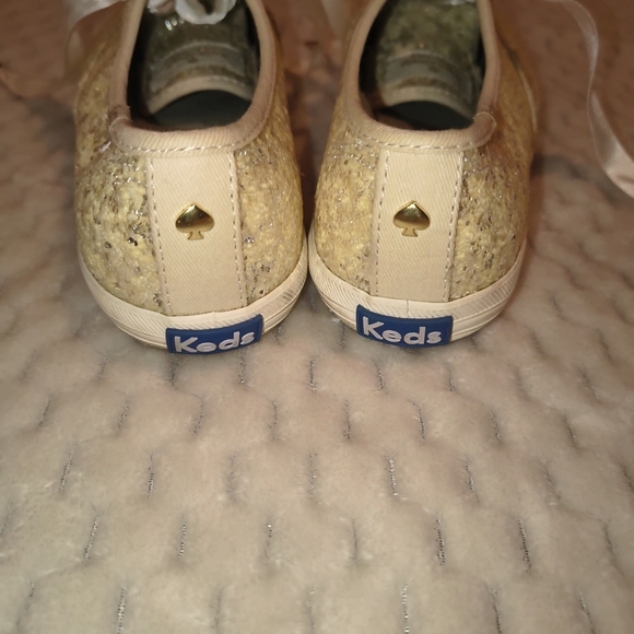 Kate Spade Keds Sparkling Gold Women's Sneakers - Picture 3 of 4